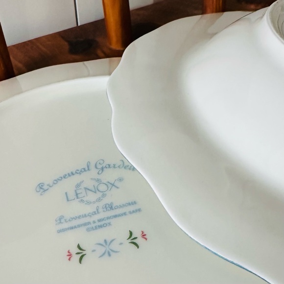 Set of 2 Lenox Provencal Garden Provencal Blossom Dinner Plate Soup Pasta Bowl - Picture 9 of 10